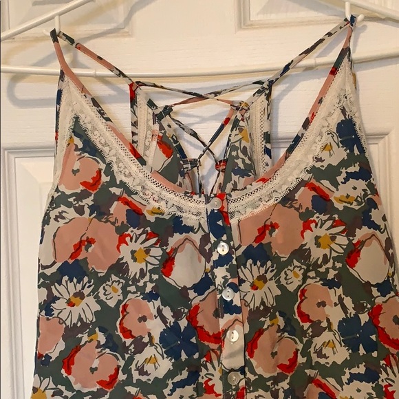 Cropped floral tank top - Picture 2 of 3